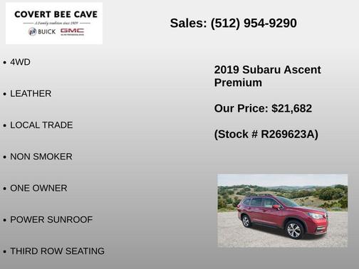 Crimson Red Pearl 2019 Subaru Ascent Premium 8-Passenger