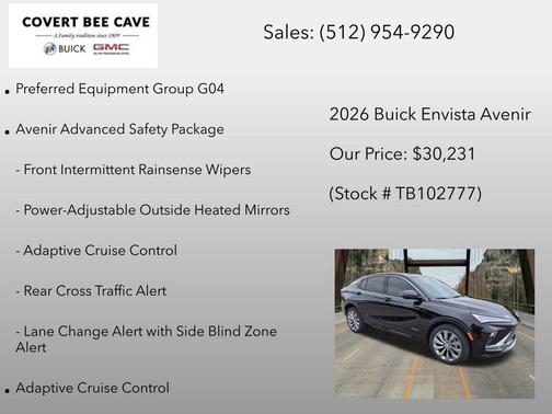 Ebony Twilight Metallic 2026 Buick Envista Avenir FWD