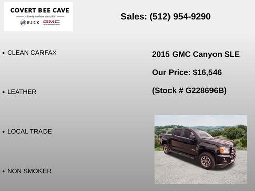 Onyx Black 2015 GMC Canyon SLE