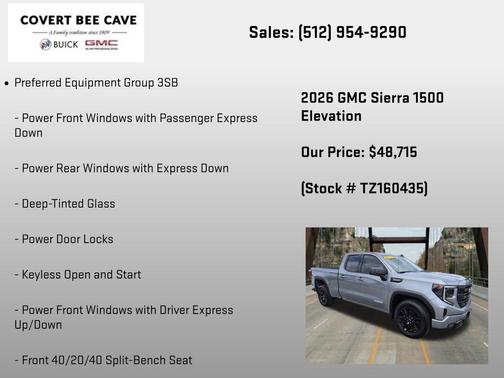 Sterling Metallic 2026 GMC Sierra 1500 Elevation