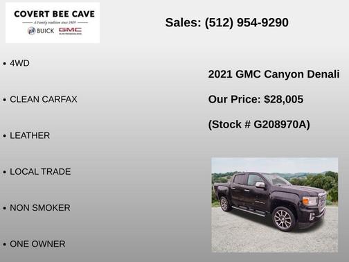 Onyx Black 2021 GMC Canyon Denali