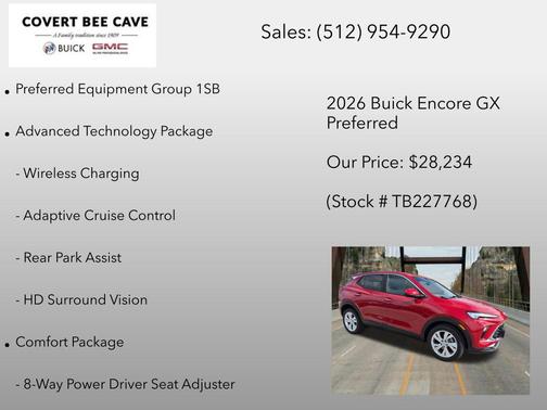 Brilliant Red 2026 Buick Encore GX Preferred