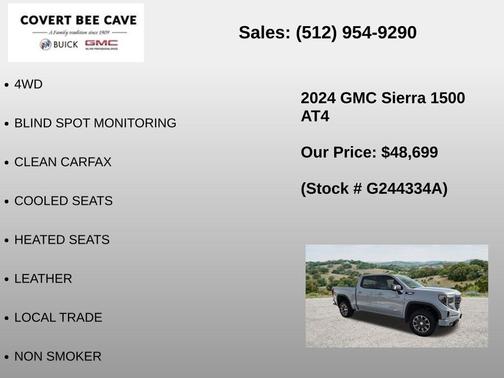 Thunderstorm Gray 2024 GMC Sierra 1500 AT4