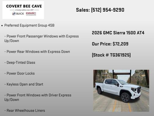 Summit White 2026 GMC Sierra 1500 AT4