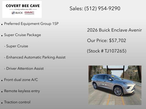 moonstone gray metallic 2026 Buick Enclave Avenir FWD