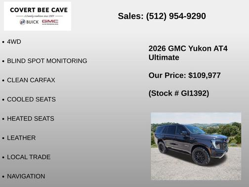 Titainium 2026 GMC Yukon 4WD AT4 Ultimate