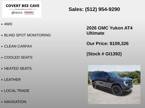 Titainium 2026 GMC Yukon 4WD AT4 Ultimate