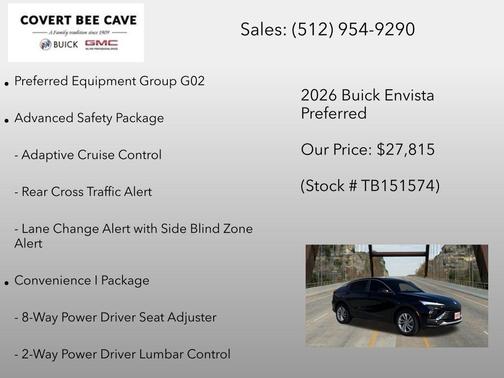 Ebony Twilight Metallic 2026 Buick Envista Preferred FWD
