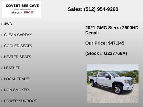 White Frost Tricoat 2021 GMC Sierra 2500 Denali