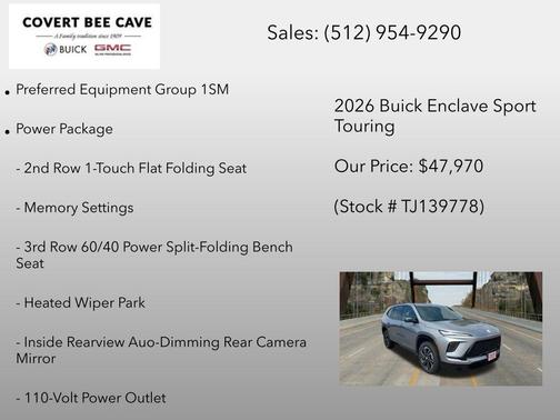 Gray Metallic 2026 Buick Enclave Sport Touring