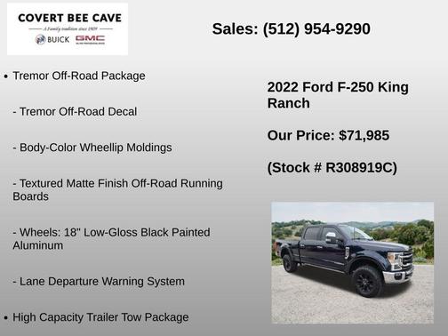 Antimatter Blue Metallic 2022 Ford F-250 King Ranch