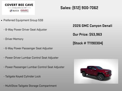 Volcanic Red 2026 GMC Canyon Denali