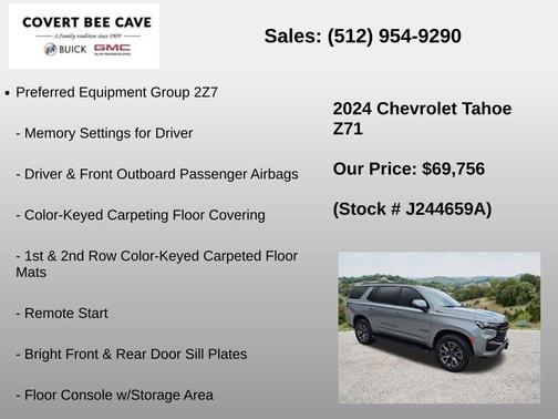Sterling Gray Metallic 2024 Chevrolet Tahoe 4WD Z71