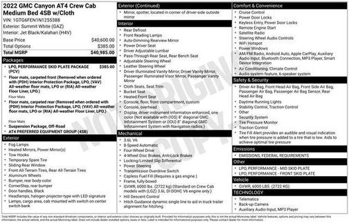 2022 GMC Canyon AT4 w/Cloth