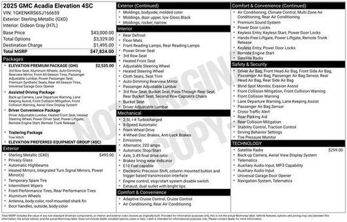 2025 GMC Acadia Elevation