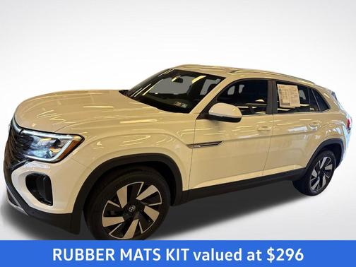 Pure White 2024 Volkswagen Atlas Cross Sport 2.0T SE w/ Technology