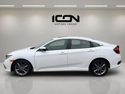 White / Black 2021 Honda Civic EX