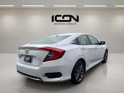 White / Black 2021 Honda Civic EX