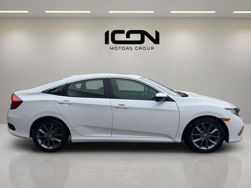 White / Black 2021 Honda Civic EX