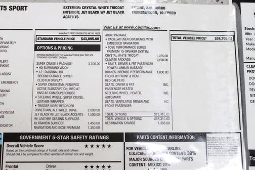 2023 Cadillac CT5 Sport RWD