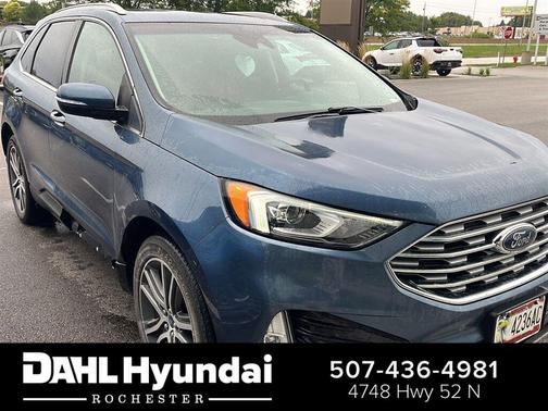 Blue Metallic 2019 Ford Edge Titanium