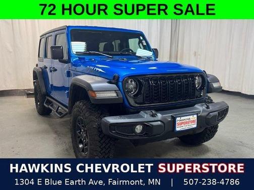 Hydro Blue Pearlcoat 2024 Jeep Wrangler Sport