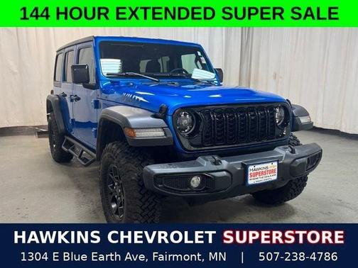 Hydro Blue Pearlcoat 2024 Jeep Wrangler Sport
