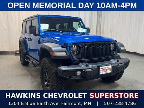 Hydro Blue Pearlcoat 2024 Jeep Wrangler Sport