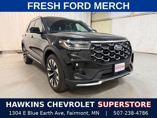 Agate Black Metallic 2025 Ford Explorer Platinum