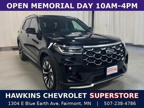 Agate Black Metallic 2025 Ford Explorer Platinum