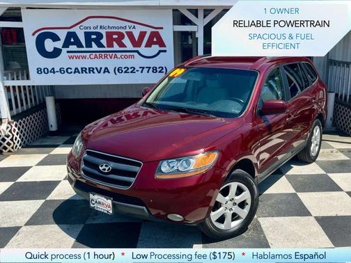 Burgundy 2009 Hyundai SANTA FE SE
