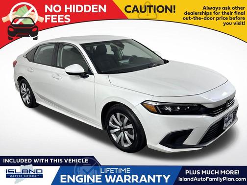 Platinum White Pearl 2023 Honda Civic LX