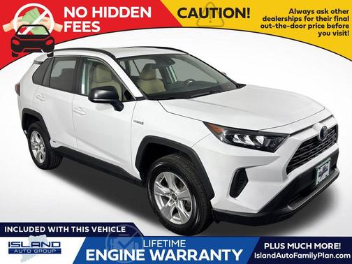 Super White 2021 Toyota RAV4 Hybrid LE