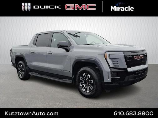 Thunderstorm Gray 2026 GMC Sierra EV Extended Range Elevation