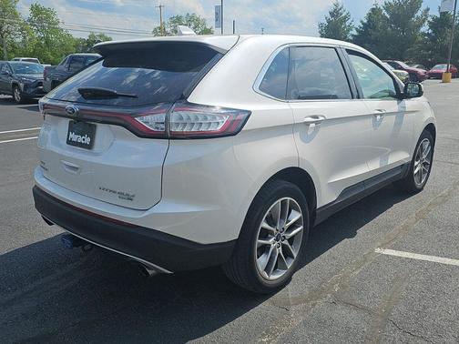 White Platinum Metallic Tri-Coat 2017 Ford Edge Titanium