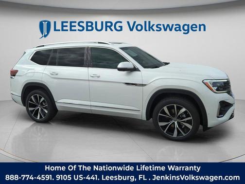Opal White 2026 Volkswagen Atlas 2.0T SEL Premium R-Line 4MOTION