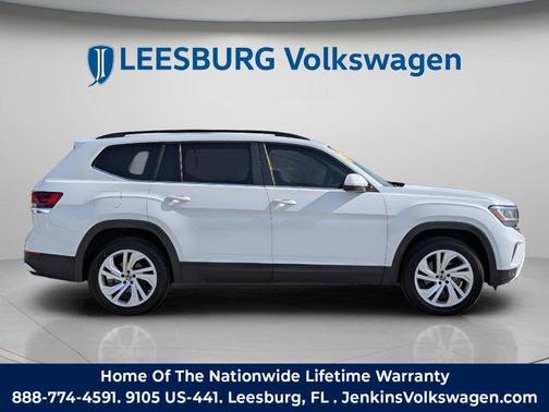 Pure White 2021 Volkswagen Atlas 2.0T SE w/Technology