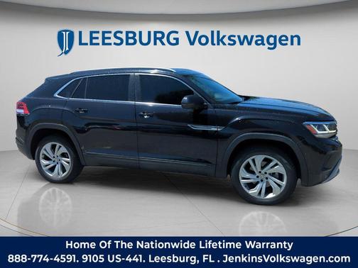 Deep Black Pearl 2021 Volkswagen Atlas Cross Sport 3.6L V6 SEL