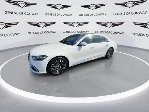 Moonlight White 2025 Mercedes-Benz S-Class S 580 4MATIC