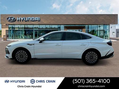 White Pearl 2025 Hyundai SONATA Hybrid SEL
