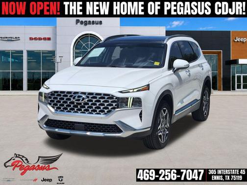 Quartz White 2022 Hyundai SANTA FE HEV SEL Premium