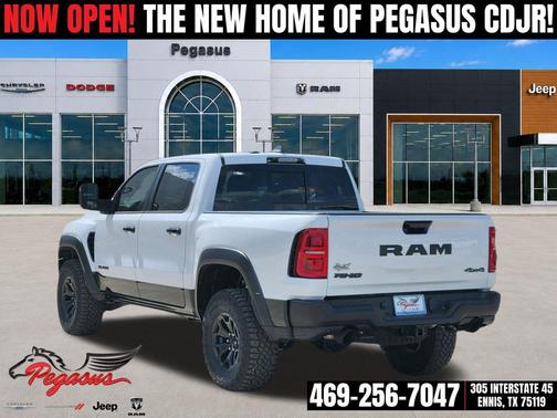 Bright White Clearcoat 2026 RAM 1500 RHO Crew Cab 4x4 5'7' Box
