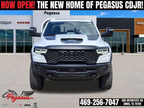 Bright White Clearcoat 2026 RAM 1500 RHO Crew Cab 4x4 5'7' Box