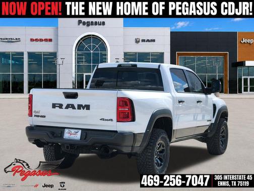 Bright White Clearcoat 2026 RAM 1500 RHO Crew Cab 4x4 5'7' Box