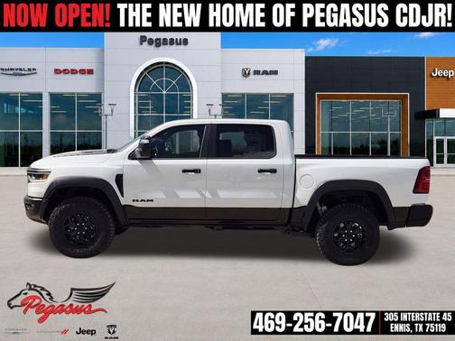 Bright White Clearcoat 2026 RAM 1500 RHO Crew Cab 4x4 5'7' Box