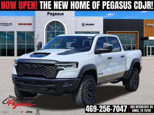 Bright White Clearcoat 2026 RAM 1500 RHO Crew Cab 4x4 5'7' Box