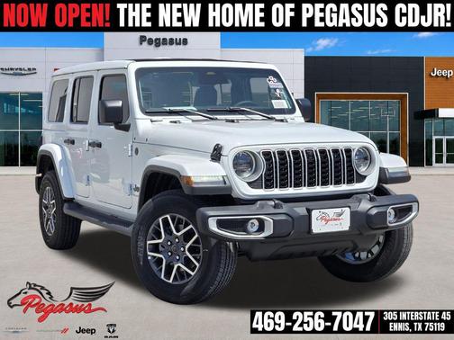 Bright White Clearcoat 2025 Jeep Wrangler 4-Door Sahara 4x4