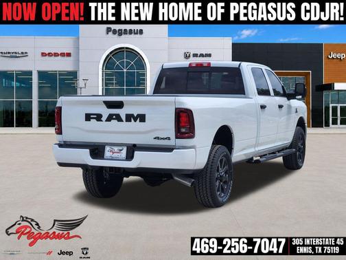 Bright White Clearcoat 2026 RAM 2500 Black Express Crew Cab 4x4 8' Box