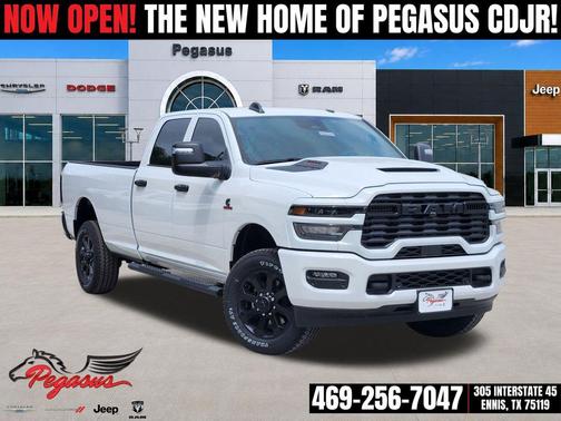 Bright White Clearcoat 2026 RAM 2500 Black Express Crew Cab 4x4 8' Box
