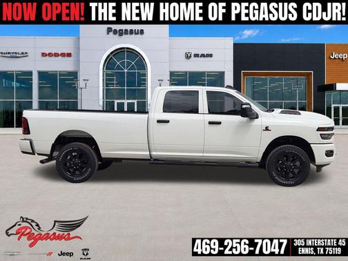 Bright White Clearcoat 2026 RAM 2500 Black Express Crew Cab 4x4 8' Box